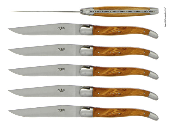 Forge De Laguiole oliventræshåndtag og satinfinish
