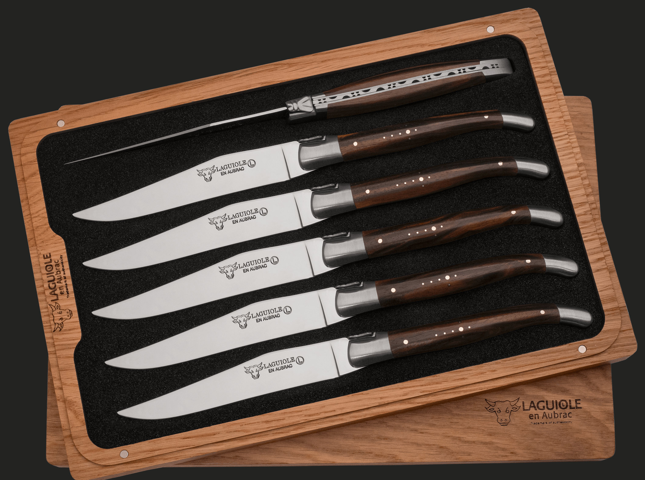 Laguiole En Aubrac – Grillknive i Macassar Ibenholt