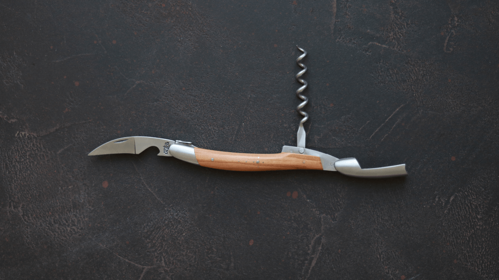 Forge De Laguiole Sommelier Proptrækker med Oliventræ og Satinfinish