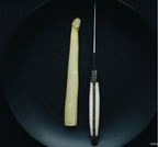 Forge De Laguiole knive med benhåndtag, 2 bolster i rustfrit stål og højglanspoleret rustfrit stålklinge
