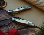 Gavesæt - Aubrac Kohorn - Sommelierkniv og Foldekniv - Forge De Laguiole