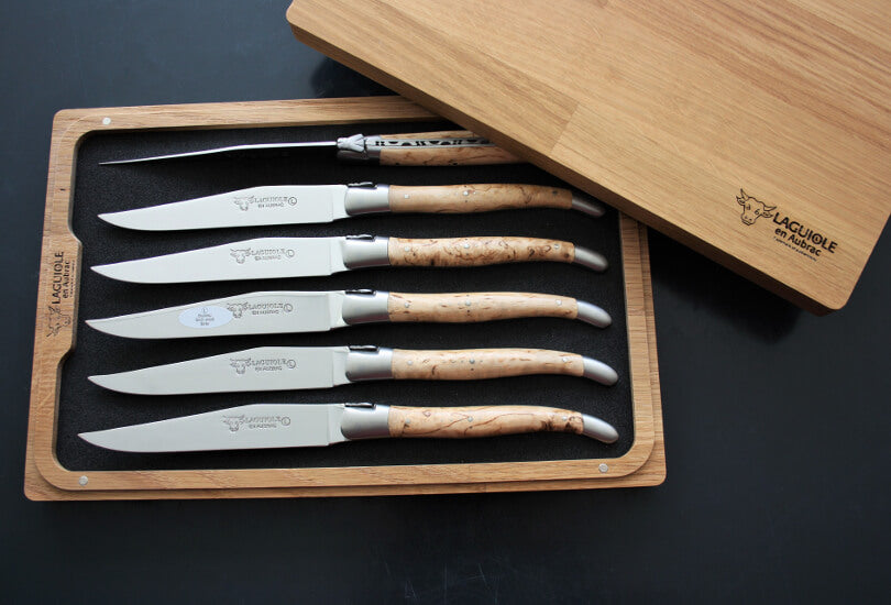 Laguiole En Aubrac steakknive i birketræ