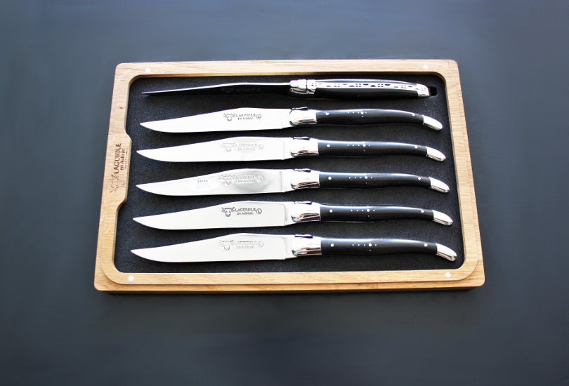 Laguiole En Aubrac steakknive i ibenholt