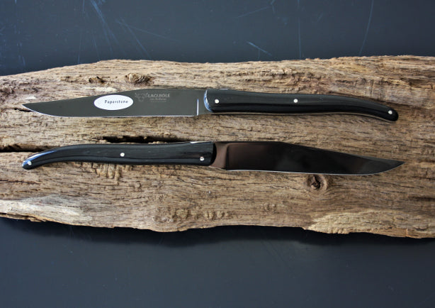 Laguiole En Aubrac knive med sort Paperstone-håndtag