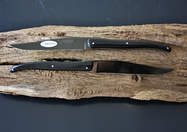 Laguiole En Aubrac knive med sort Paperstone-håndtag